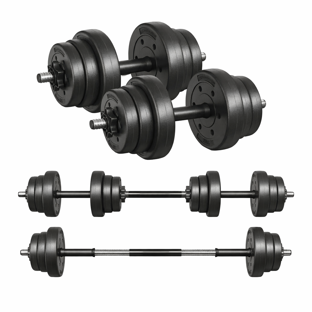 PowerFlex | 2-in-1 Adjustable Dumbbell and Barbell Set