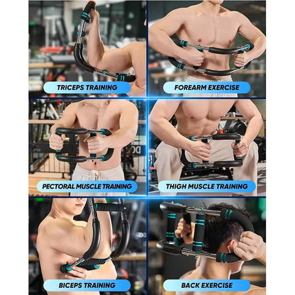 China in Stock EIGFOH Heavy Duty Steel U-Shaped Adjustable Tension Arm Chest Expander Bar Model 70053-13 Gym Workout